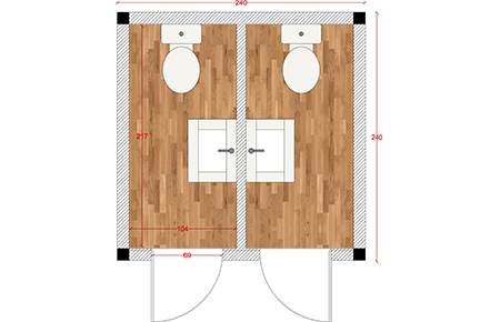 Location Matériel pour Évènement WC Double
