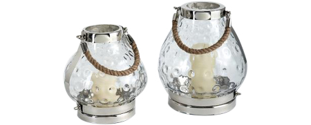 Décoration Événementielle Lanterne Coastal Hammered Nickel