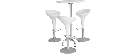 location table tabouret bar Ensemble Mange-Debout Tabouret Coquille