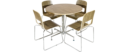 location table tabouret bar Ensemble Table Curve Et Chaise Hole - Zebrano