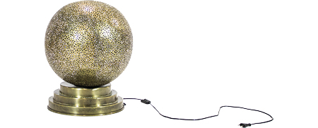 location materiel pour evenement Lampe Marocaine Maillechort Boule GM