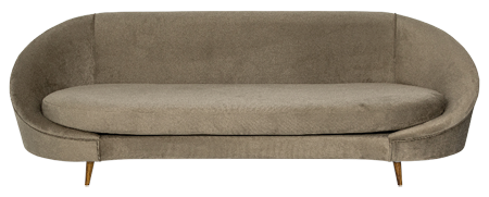 location canapé événementiel Canapé Demi lune - Marron