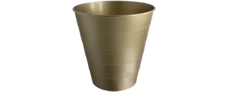 Location Matériel Événementiel Poubelle Plastique Dorée