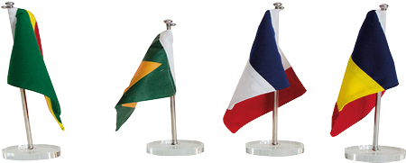 Location Matériel Événementiel Socle Pour Drapeau De Table En Verre