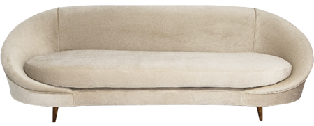 location canapé événementiel Canapé Demi lune - Beige